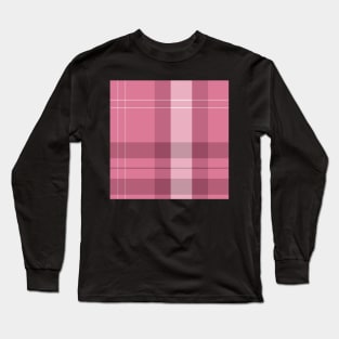 berry pink plaid Long Sleeve T-Shirt